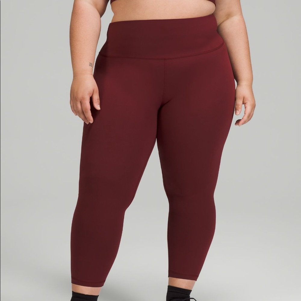 Lululemon Wunder Under High Rise Crop 23” - Red Merlot